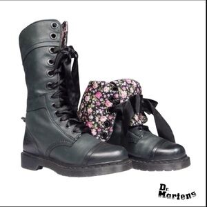Doc Martens Aimilita Mirage Floral Biker Leather Boots
